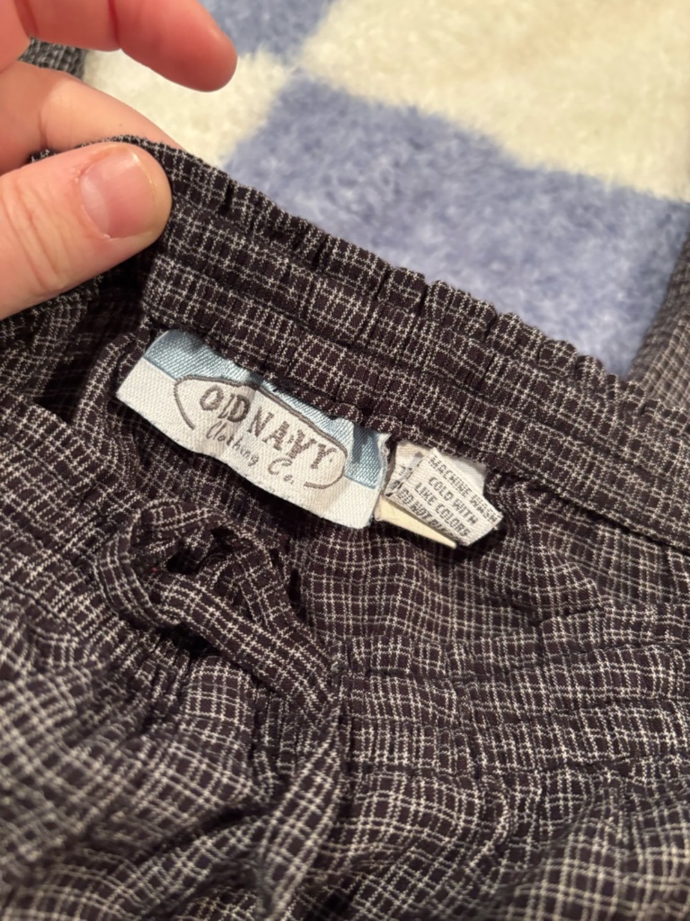 Vintage Old Navy Black & White Drawstring Pants